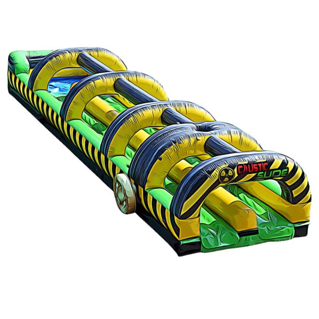 caustic slip and slide inflatable