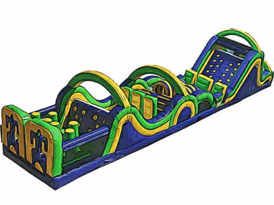 radical run 65 feet obstacle course inflatable